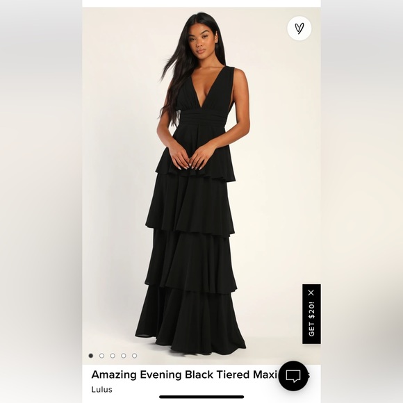 Amazing Evening Black Tiered Maxi Dress - Picture 1 of 4